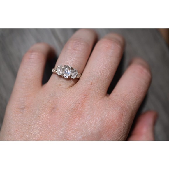 Art Deco Ring Raw Diamond Ring Rough Diamond Ring promise anniversary gi… - Picture 2 of 6
